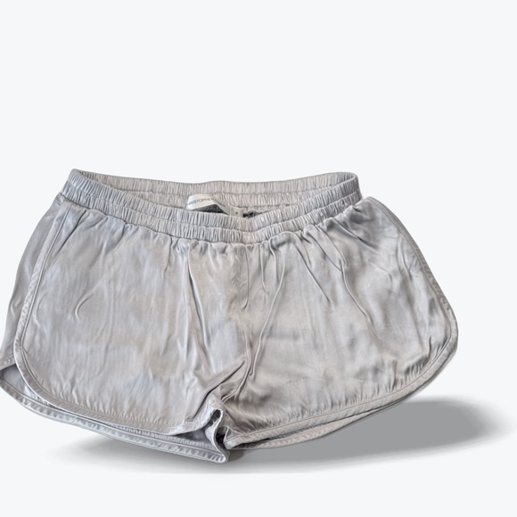 Christopher Esber Pants - Christopher Esber Palladium Shorts Silver Boxer Dolphin Silk Trim AU 10 US 6